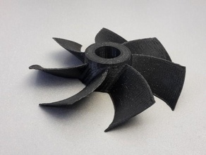 propeller 12mm shaft diy fan hobby part turbine ventilator wind 3d print model - Mito3D