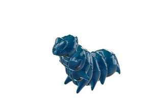 çılgın solucan hayvanlar hayvan hata kelebek mad worm 3d print model - Mito3D