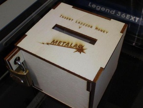 cashbox other wood lasercut openscad 3d print model - Mito3D