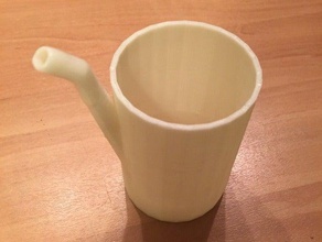 gobelet straw kitchen & dining drink glass mug paille verre 3d print model - Mito3D