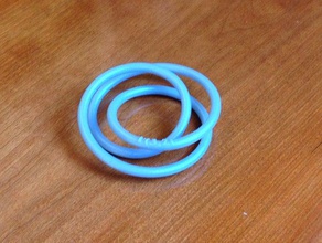 3 2 torus knot matemática topologia trevo de nó 3d print model - Mito3D