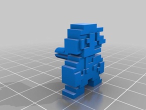 pegboard mario a livello di blocchi costruzione video giochi il blocco edificio nes nintendo snes giocattolo gioco 3d print model - Mito3D