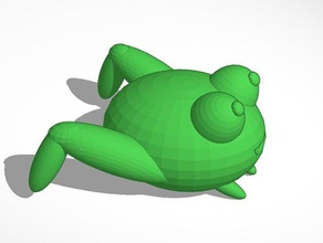 plump Frosch 3d-drucken Niedlich cute frog 3d print model - Mito3D