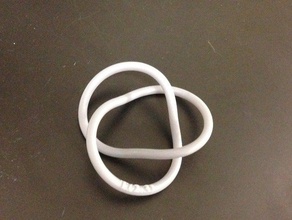 2 3 torus knot matemática topologia trevo de nó 3d print model - Mito3D
