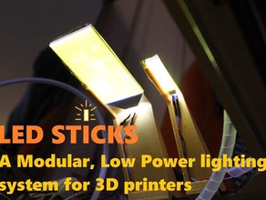 led-sticks modulare low-power led Licht-system, 3d-Drucker lightitup 3d Drucker Zubehör Anfänger clip clips einfach drucken - leds led-Licht die led-Beleuchtung Licht Beleuchtung modular pcb pcb-Halter 3d print model - Mito3D