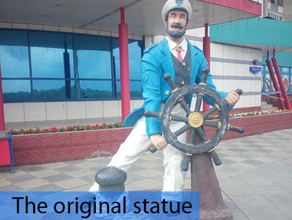 captain sculptures figure figurine omsk river sculpture sea seetheworld steering wheel 3d print model - Mito3D