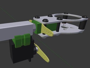 xq tricopter yaw motor tilt mechanism 12mm aluminum booms r c vehicles 3d print model - Mito3D
