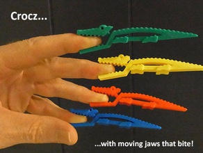 crocz crocodile clips clamps pegs moving jaws organization alligator alligators bite book bookmark mark cartoon clever clothes peg collectable container containers croc crocodiles dining entertainment fun holder jawz kitchen parts note novelty office paper paperclip practical print place quick shark sharkz simple smart storage 3d print model - Mito3D