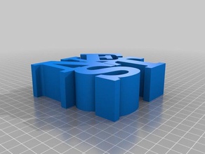 my customized word sculpture sculptures 3d print model - Mito3D
