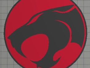 thundercats logo - dual extrude signs & logos extrusion 3d print model - Mito3D