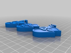 love you danni heart organization customized 3d print model - Mito3D