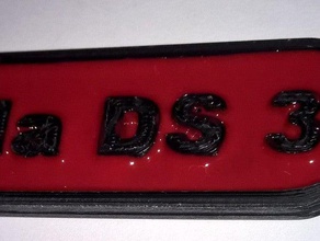 porte-chiavi portachiavi ds 3 i ds3 3d print model - Mito3D