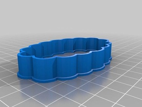 oval cloud 3x2 3d printing cookie cookiecutter cookies cutter 3d print model - Mito3D