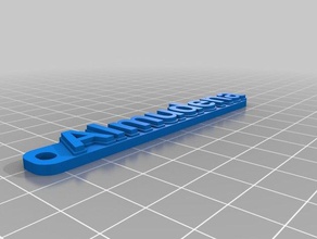 almudena minha personalizado de várias linhas tag porta-chaves organização 3d print model - Mito3D