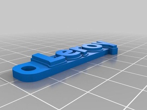 leroy minha personalizado de várias linhas tag porta-chaves organização 3d print model - Mito3D