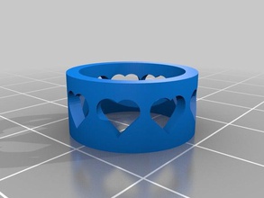 il mio cuore personalizzato anello anelli 3d print model - Mito3D