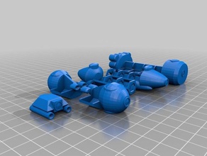 dsc navi da carico giocattolo & accessori di gioco tavolo cargo contenitore profondo spazio scifi astronave 3d print model - Mito3D