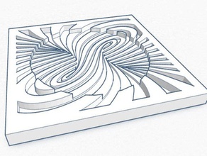 drink coaster arte spirale cucina & sala da pranzo art bevanda twirl 3d print model - Mito3D