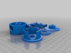 chuck 45mm fullset 3d printing jaw base lathe pulley mini-lathe mini 3d print model - Mito3D