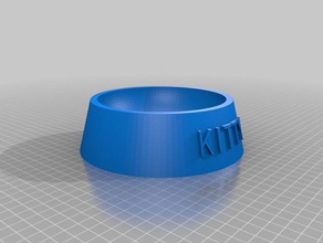 cat food bowl kitty pets customized 3d print model - Mito3D