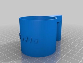 cup elodie pets customized 3d print model - Mito3D