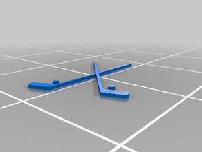 hockey stick cross sport & outdoors 3d print model - Mito3D