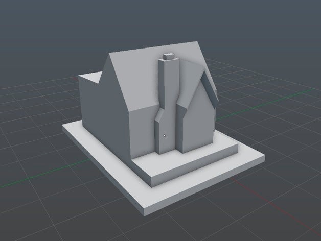 sencilla casa de tudor las estructuras edificios 3D print model - Mito3D