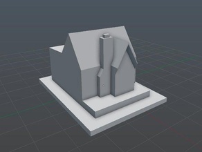 simple house - tudor buildings & structures 3d print model - Mito3D