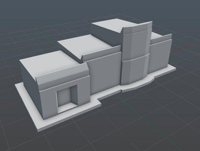 simple storefront - 4 facades buildings & structures store 3d print model - Mito3D