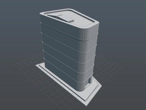 corner building buildings & structures office 3d print model - Mito3D