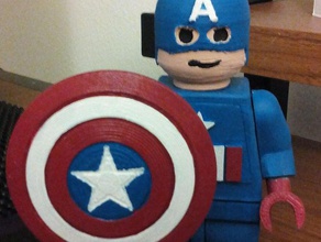 lego kaptan Amerika insanlar süper kahraman 3d print model - Mito3D