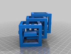 interlocking cubes Mathe-Kunst Kunst cube 3d print model - Mito3D