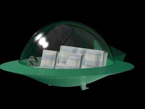 supersónicos' coche La impresión en 3d de dibujos animados hovercar jetsons 3d print model - Mito3D