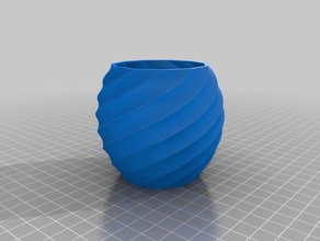 polygon vase 80x70 singspiral decor customized 3d print model - Mito3D