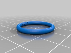 tamanho do anel de 8,75 anéis personalizado 3d print model - Mito3D
