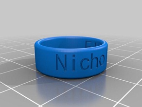nicholson ring rings customized 3d print model - Mito3D