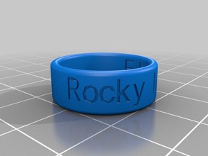 rocky mount anel anéis personalizado 3d print model - Mito3D