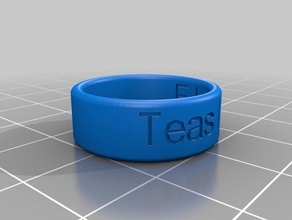 teasley ring rings customized 3d print model - Mito3D