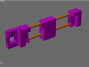 prusa i3 8mm x axis carriage assembly 3d printer parts extruder mount redesigned reprap 3d print model - Mito3D