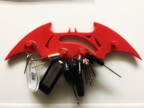 batman vs superman-Schlüssel-Halter Schilder & logos superman Schlüssel Aufhänger Schlüsselhalter magnet Mann Stahl 3d print model - Mito3D