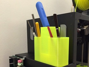 rectangular pencil pot 50 x 120mm office cup holder pen 3d print model - Mito3D