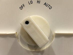 paramétrico botão de encaixe hastes fãs crock potes etc peças substituição crock-pot fã knob botões controle 3d print model - Mito3D