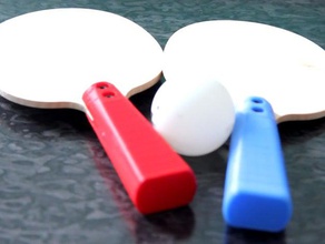 voll fabbable Tischtennis Paddel fabtotum Sport 3d print model - Mito3D