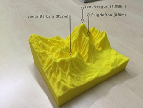 angl s sant gregori puigdefrou - selva la catalogne modèles angles facile cellera montagne muntanya patrimoni santa barbara terrain 3d print model - Mito3D
