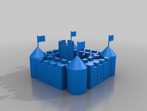 basit kumdan kale d inşaat oyuncaklar buildacastle builf 3d print model - Mito3D