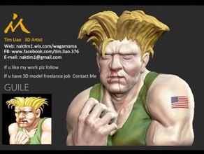 streetfighter 2 guile continue video games gadgets toy 3d print model - Mito3D
