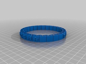 il mio flessibili su misura nome braccialetto daria misha bracciali 3d print model - Mito3D