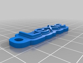 lexie keychain organization customized 3d print model - Mito3D