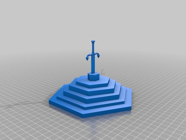 espada de piedra La impresión en 3d la fantasía ketter ston s 3D print model - Mito3D