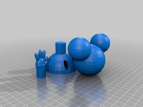 ketter de mickey mouse club house La impresión en 3d casa 3d print model - Mito3D